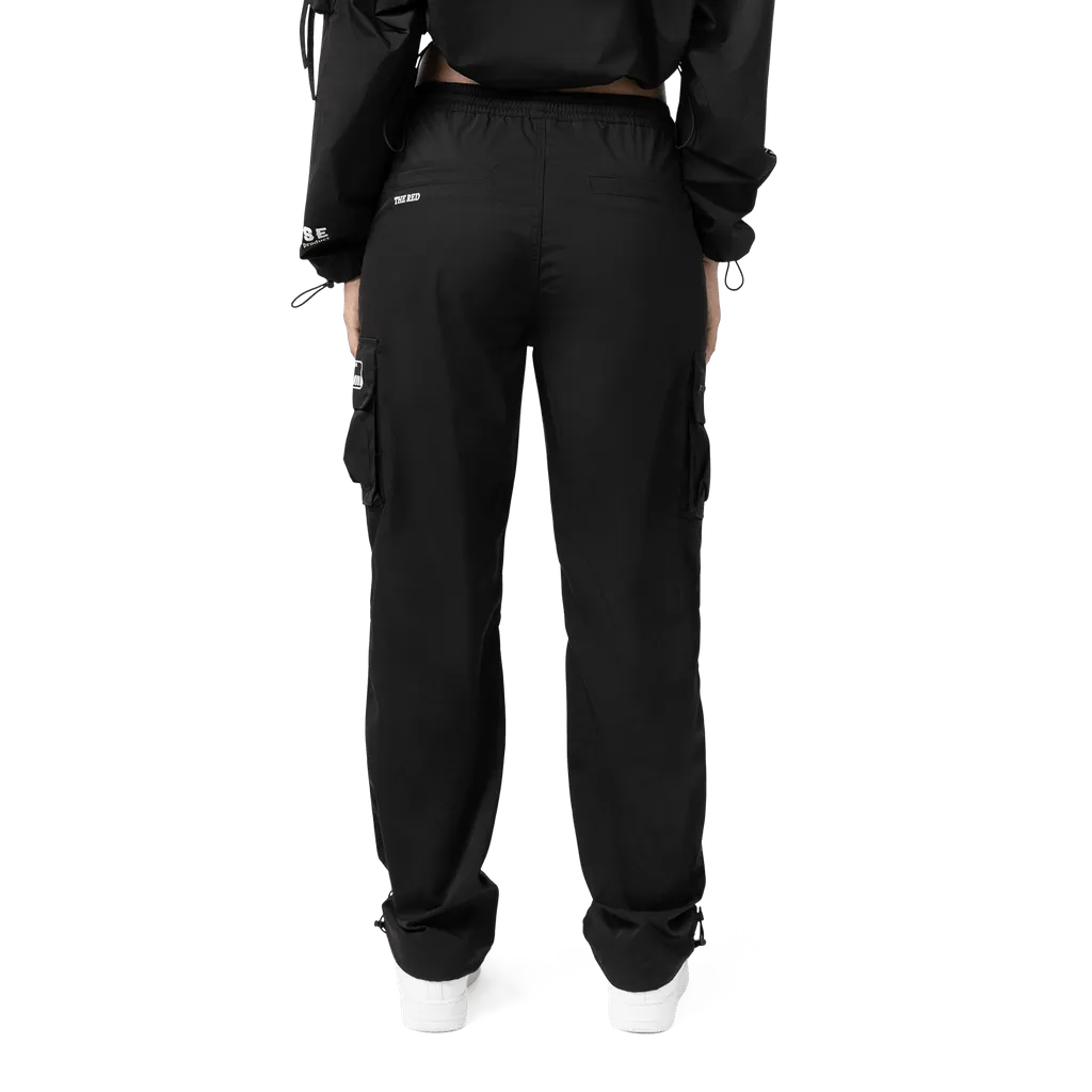 Slouched Straight Pants - Black