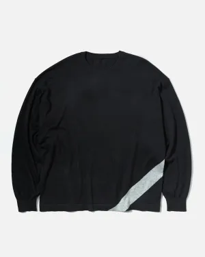 Stroke Knit L/S Tee - Black