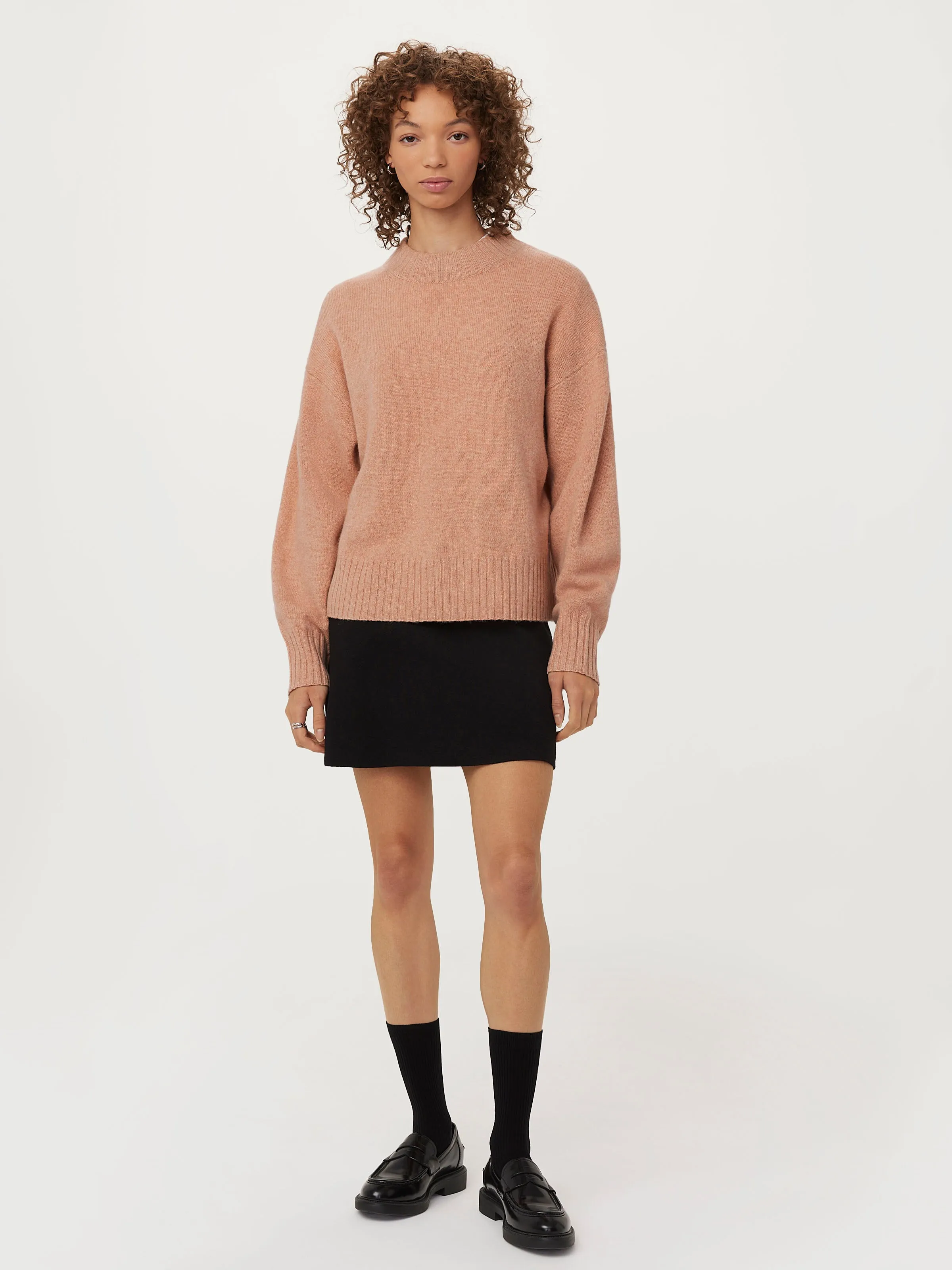 The Yak Wool Crewneck  in Blush Pink