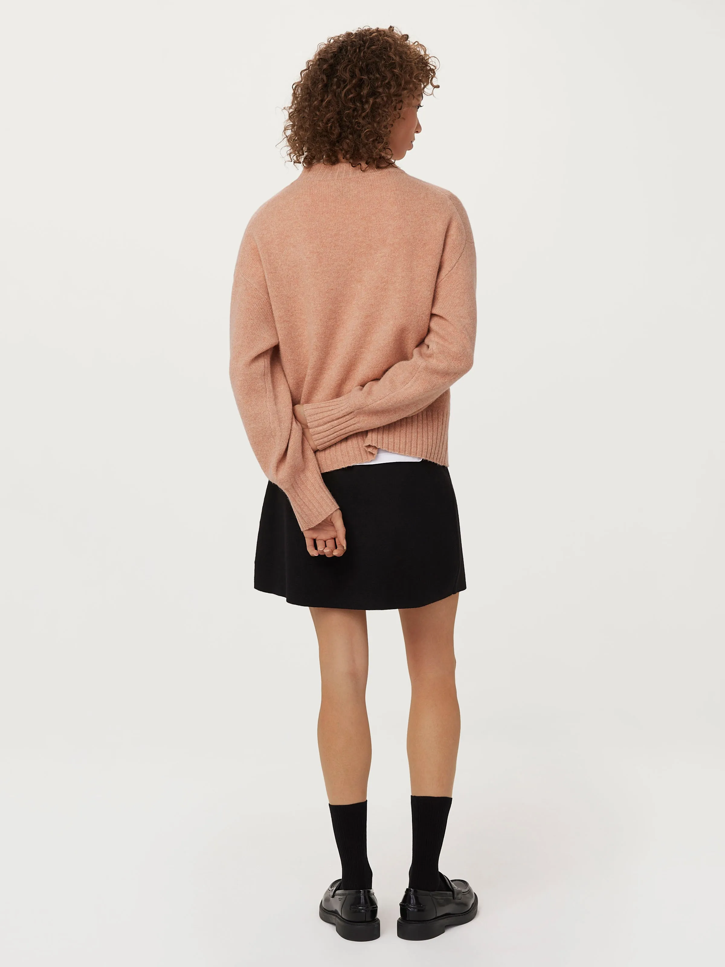 The Yak Wool Crewneck  in Blush Pink