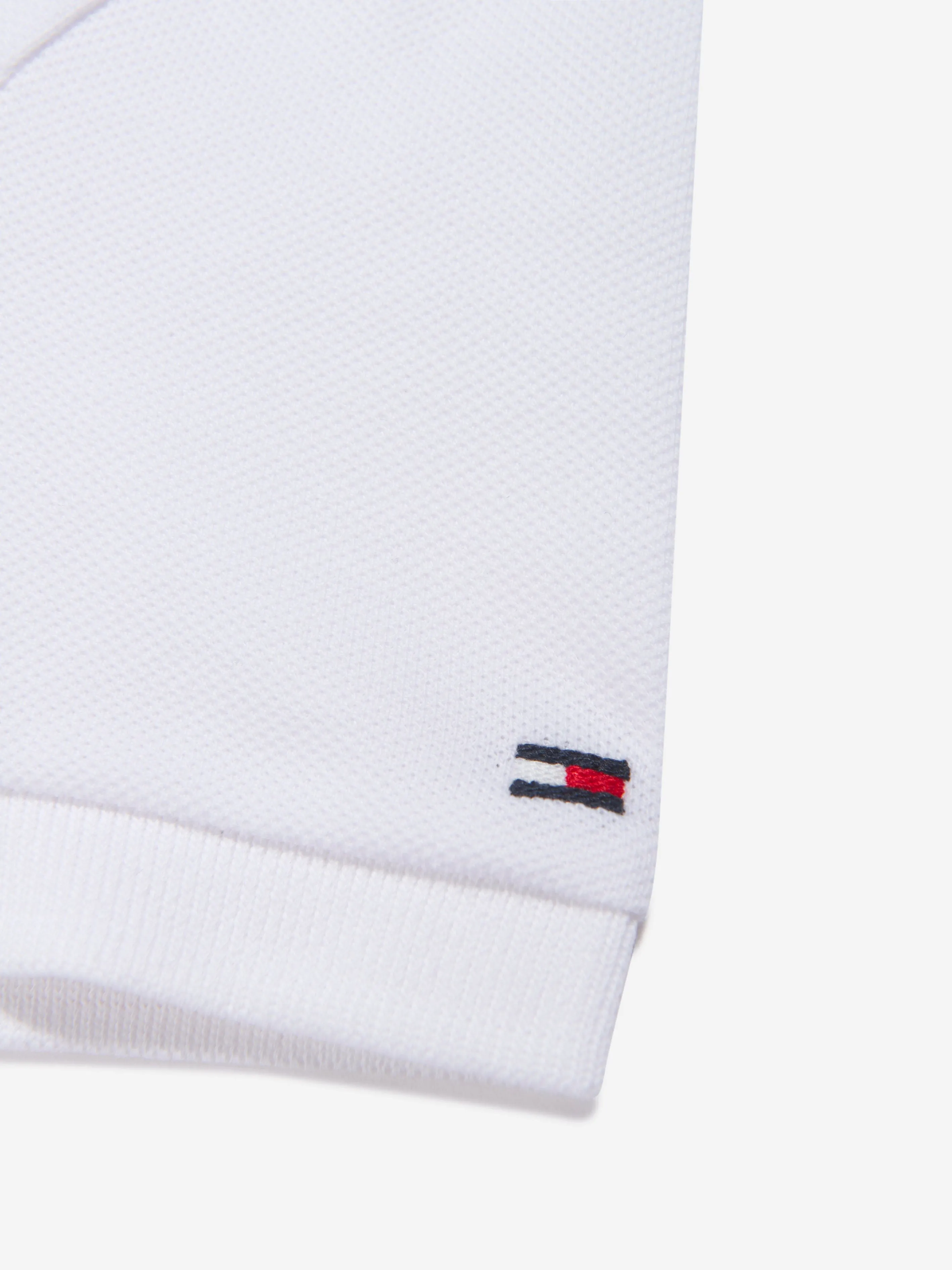 Tommy Hilfiger Boys Tape Polo Shirt in White