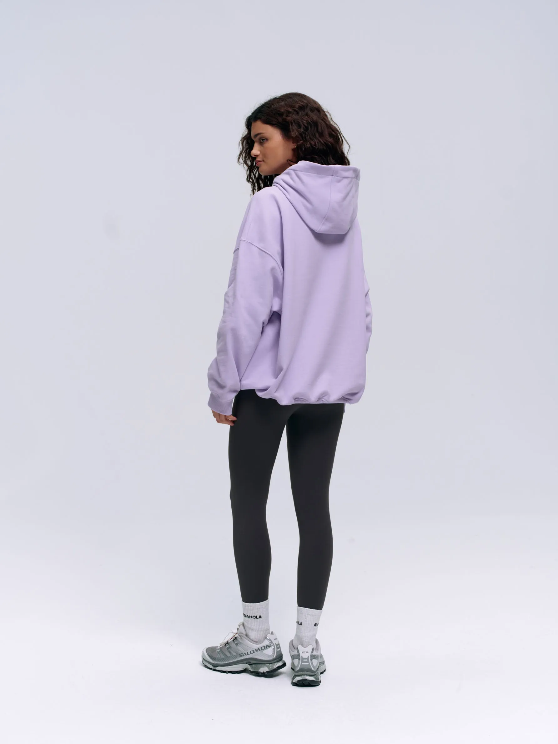 Varsity Oversized Hoodie - Lilac Purple