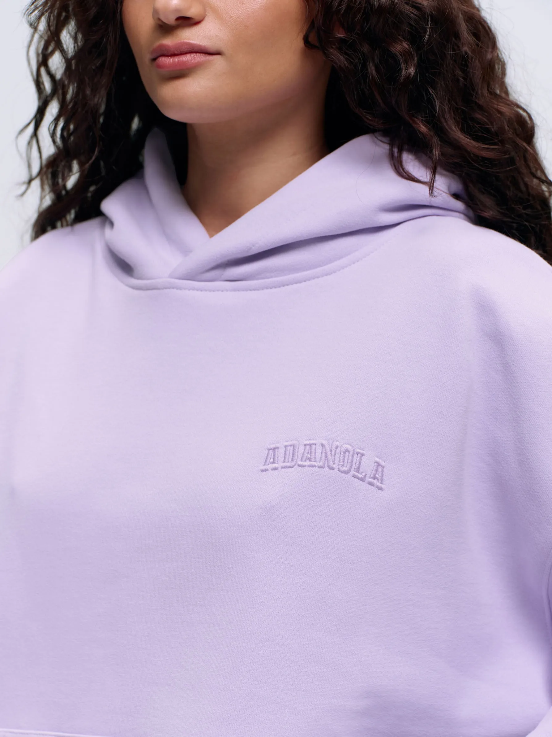 Varsity Oversized Hoodie - Lilac Purple