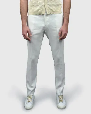 VINCENT & FRANKS S197641 SLIM WHITE LINEN TROUSER