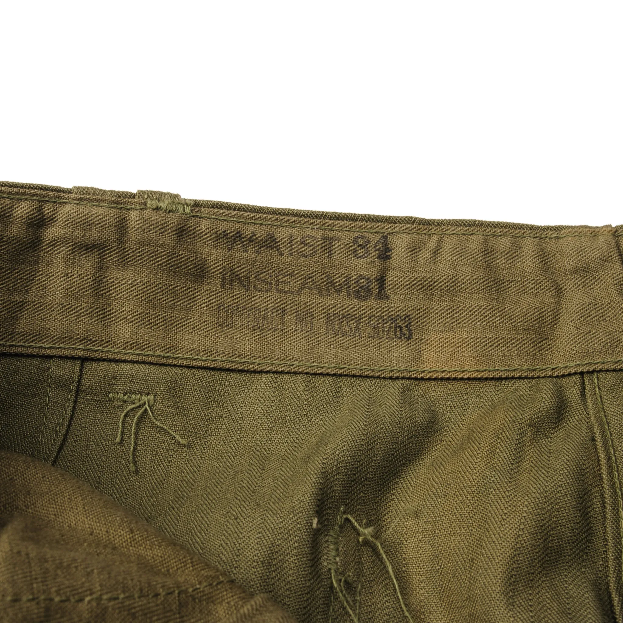 VINTAGE USN NAVY UTILITY TROUSERS HBT PANTS WW2 SIZE W32 L31 DEADSTOCK