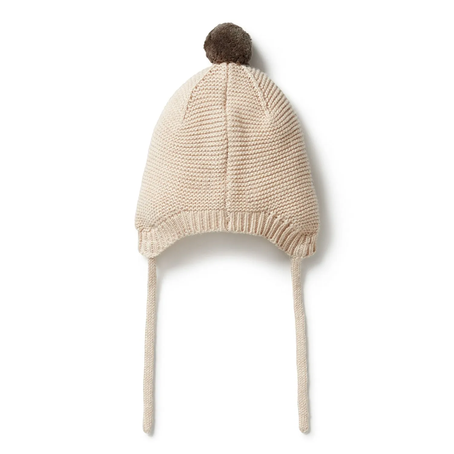 Wilson   Frenchy Knitted Cable Bonnet Oatmeal Melange