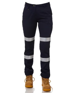 Women's Taped Cotton Cargo Pants - Navy